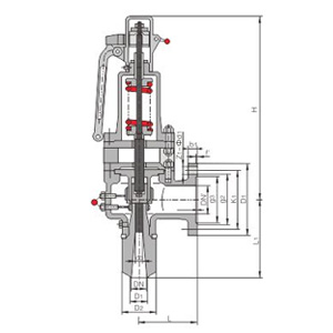 Spring loaded full lift type safety valveW series